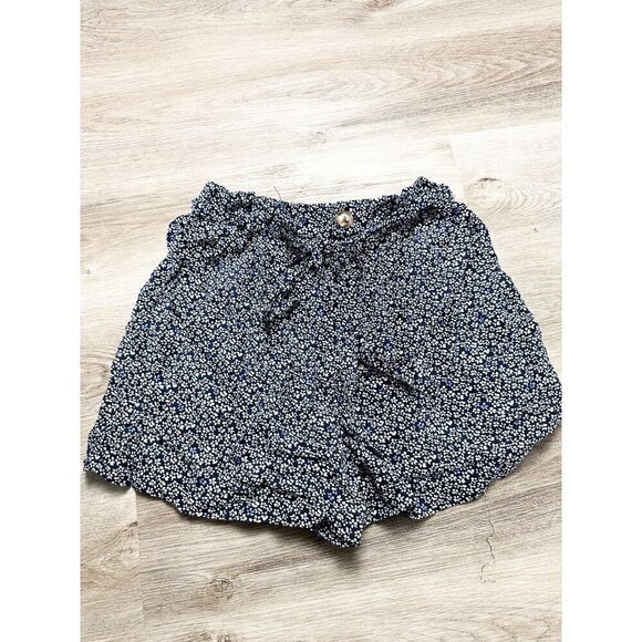Nasty Gal Brave Soul Ditsy Floral High Rise Belted Shorts Large Blue Womens - Picture 1 of 9